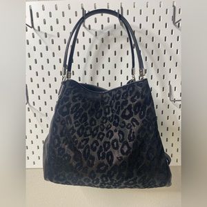 COACH Phoebe Ocelot 26283 Leather Chenille purse